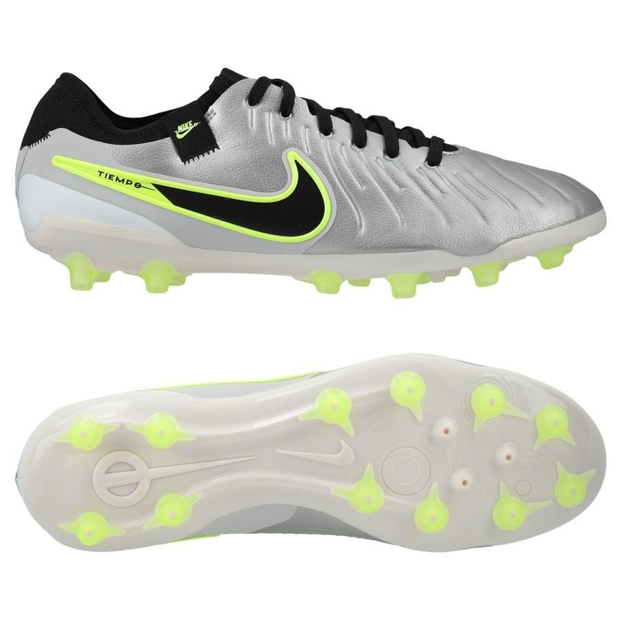 Nike Tiempo Legend 10 Pro AG-PRO Mad Voltage - Argenté/Noir/Jaune Fluo