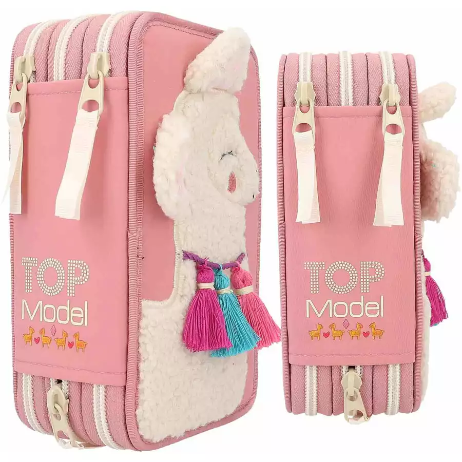 Depesche Federtasche COSY mit Applikation TOPModel 8 x 13 x 20 cm altrosa
