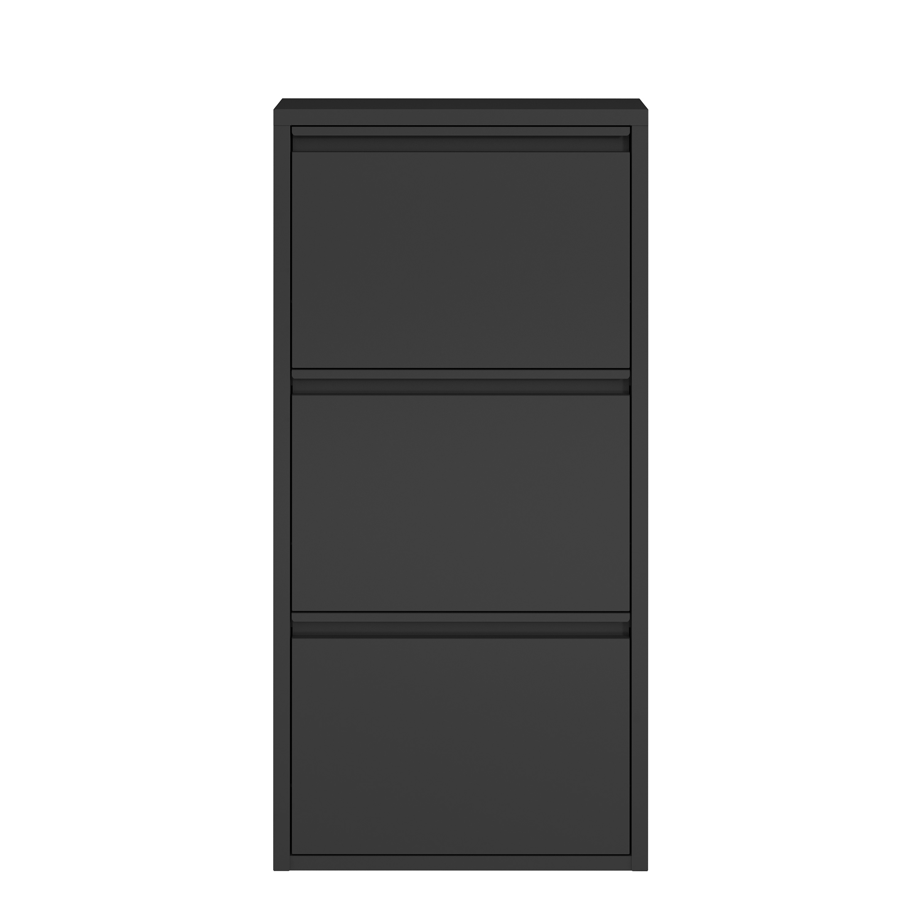 Schuhschrank Metall ROMEO 50 x 103 cm schwarz