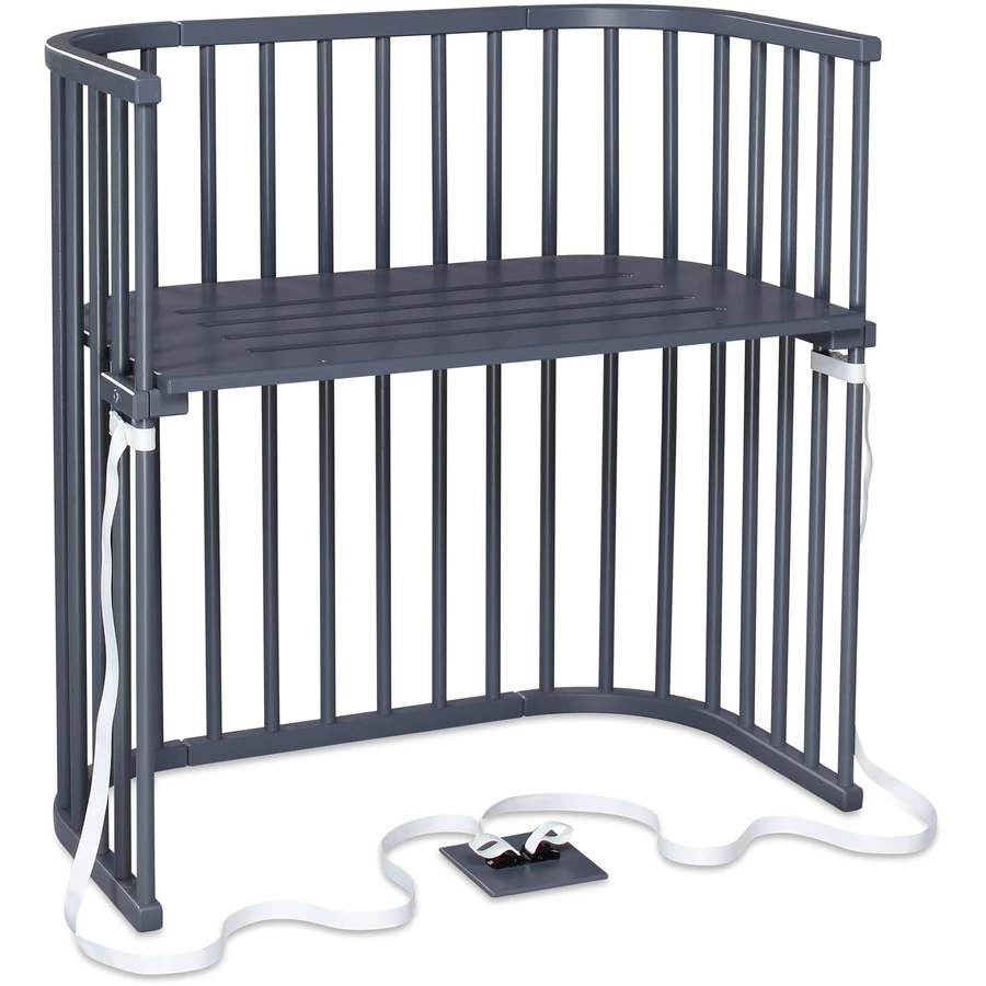 babybay Beistellbett Boxspring schiefergrau