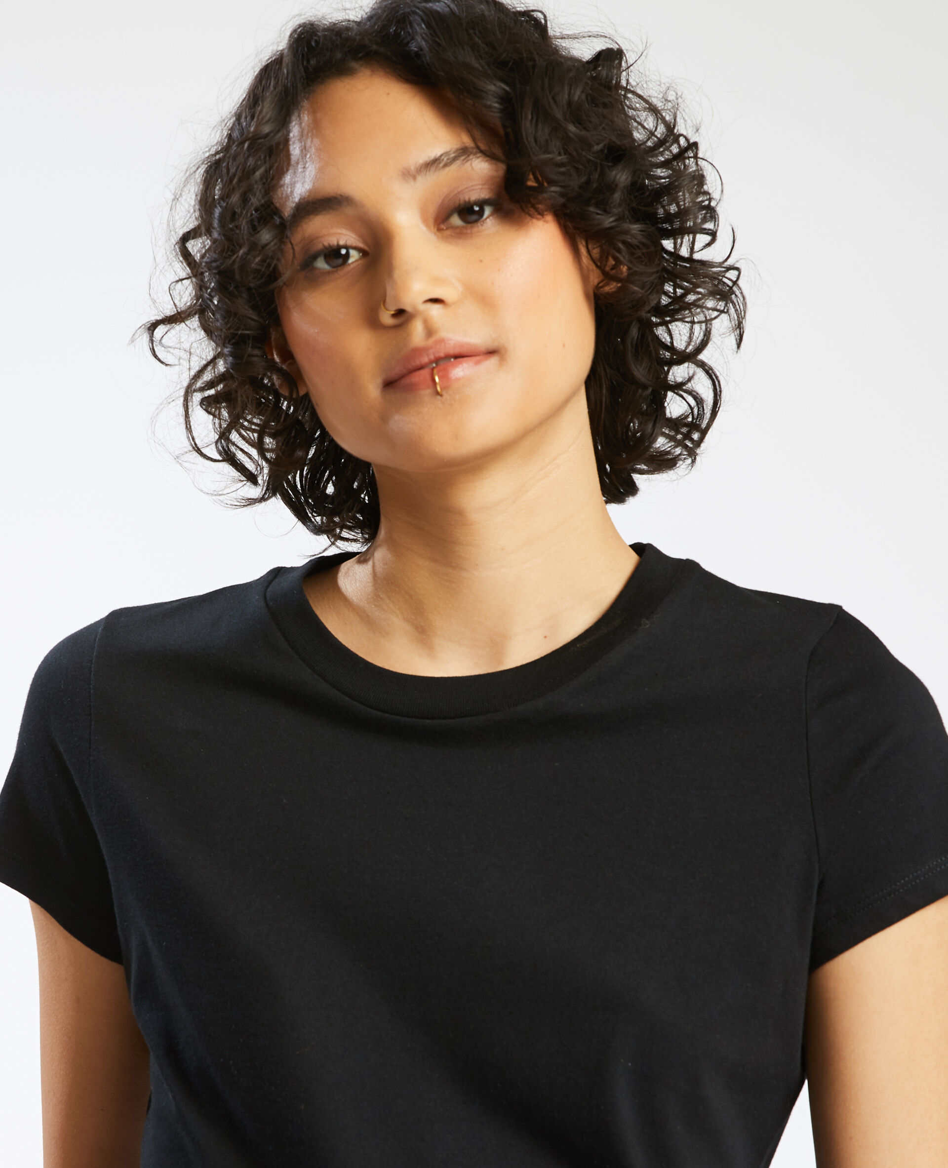 T-shirt basique col rond - Noir