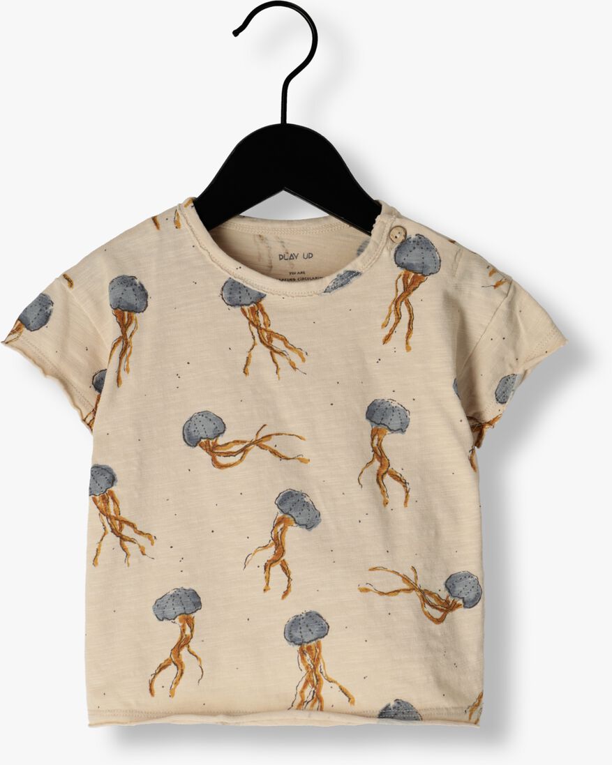 PLAY UP beige play up t-shirt printed flam jersey t-shirt