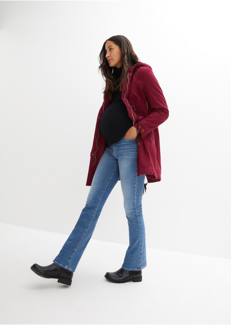 Parka de grossesse avec doublure polaire douillette