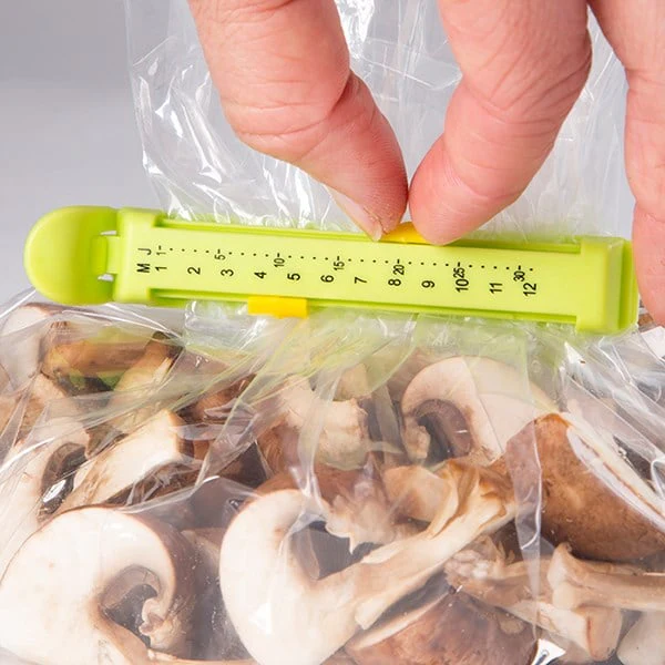 10 clips sachets avec marqueur date