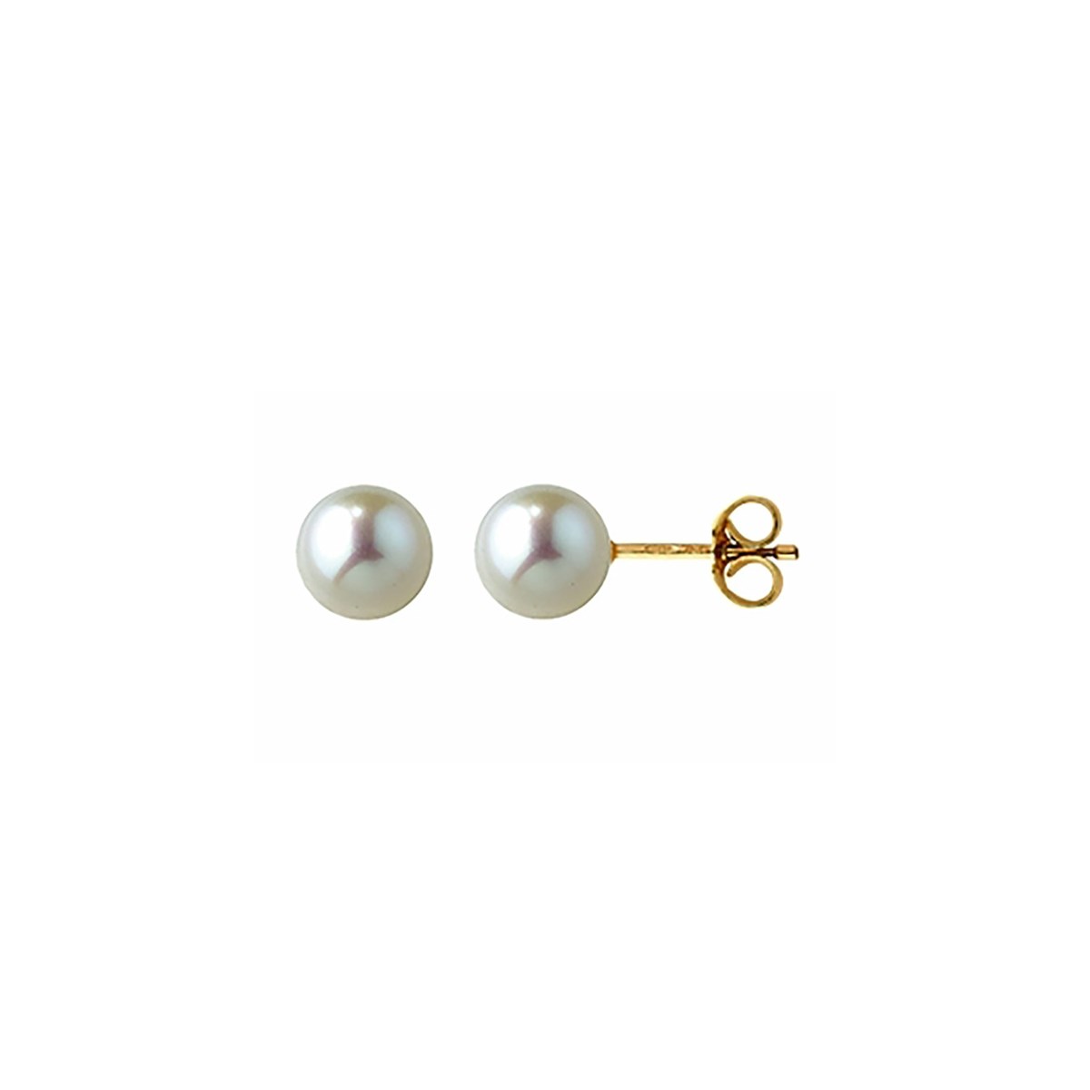 Boucles d'oreilles Brillaxis or perles de culture5.5/6 mm