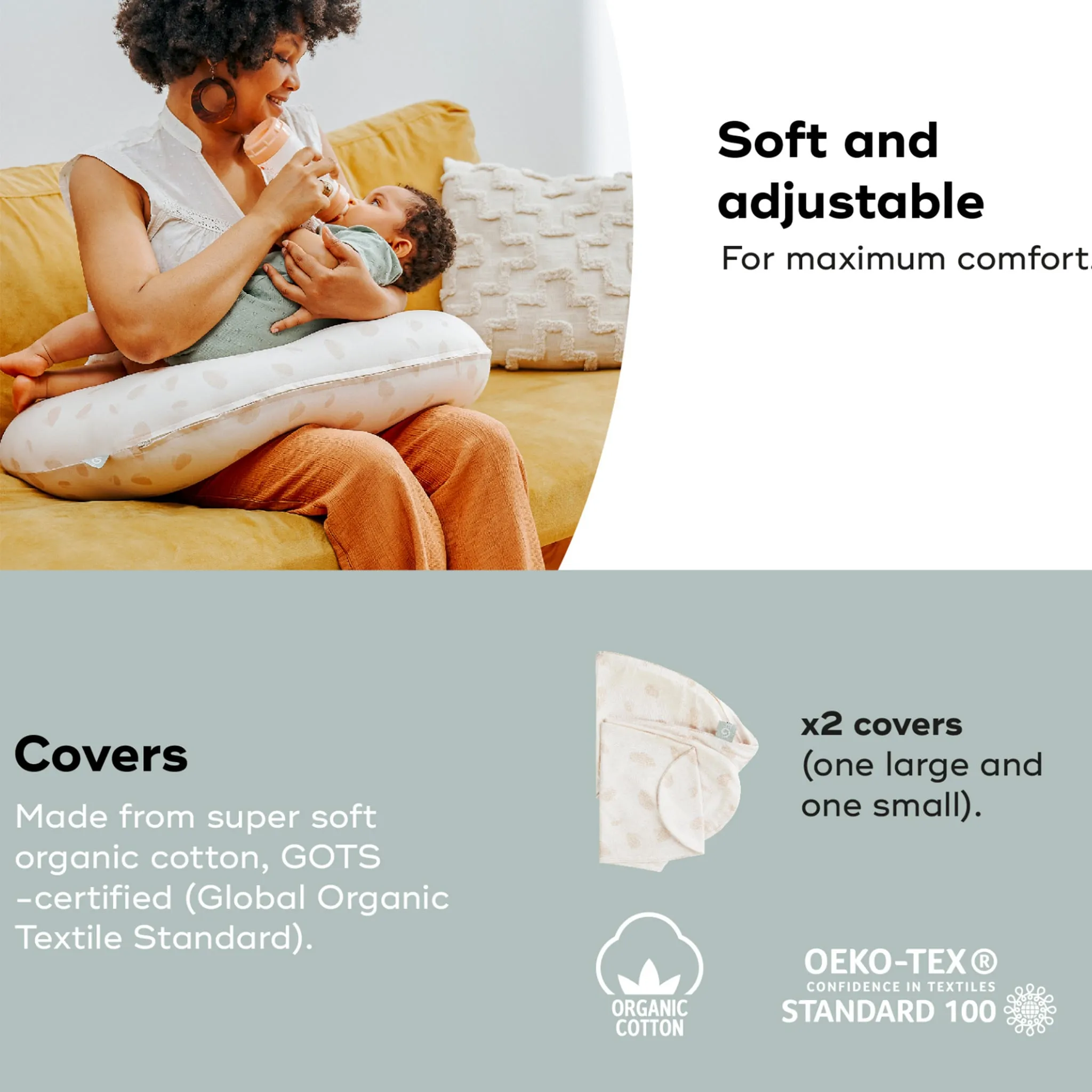 Babymoov Coussin de grossesse & d'allaitement 2-en-1 B.Love - Ivoire