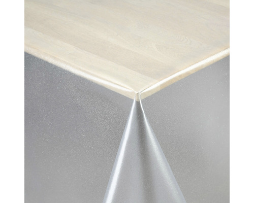 Crystal Silver glitter tafelkleed, 140 cm breed (per meter verkocht)