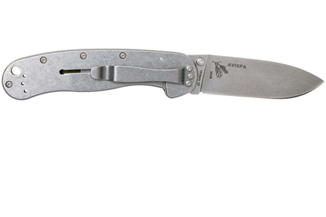 ESEE Avispa zakmes, stonewashed D2 blade, OD Green handle BRK1302OD