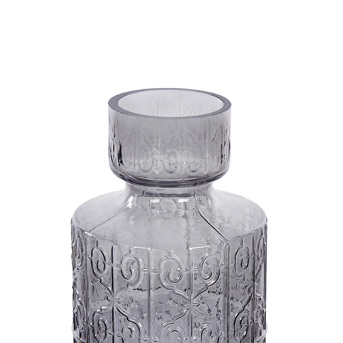 Beliani Vase à fleurs DIKELLA Gris