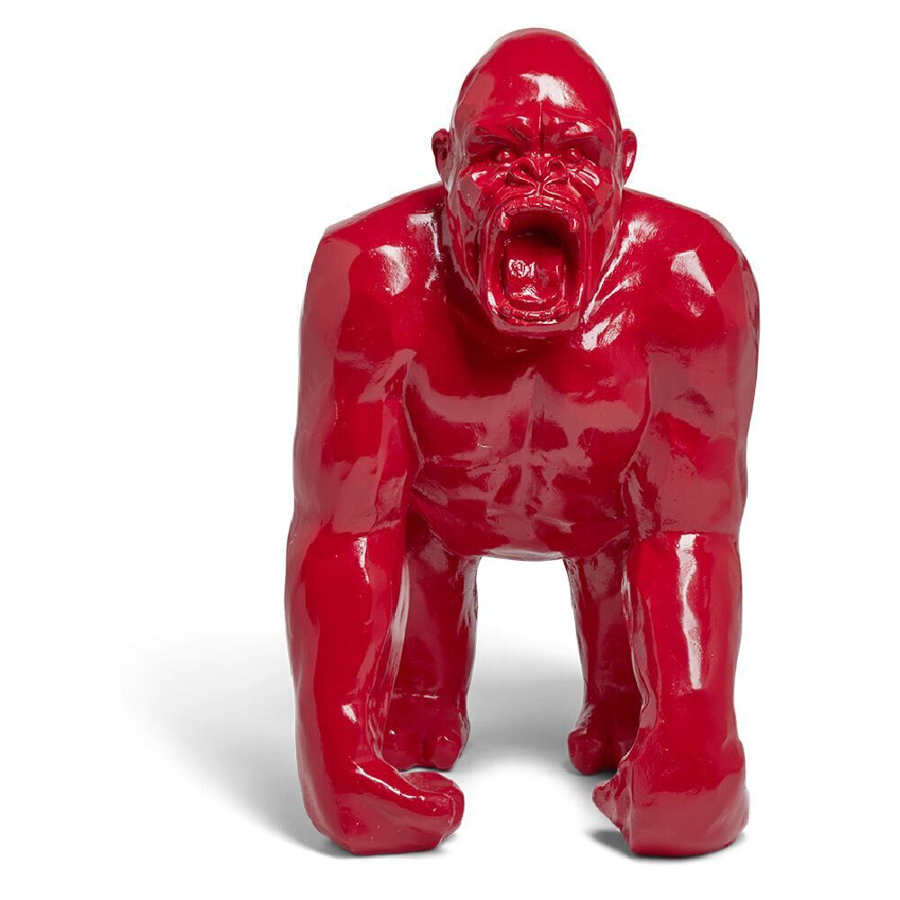 Gorille décoratif H45cm plastique rouge