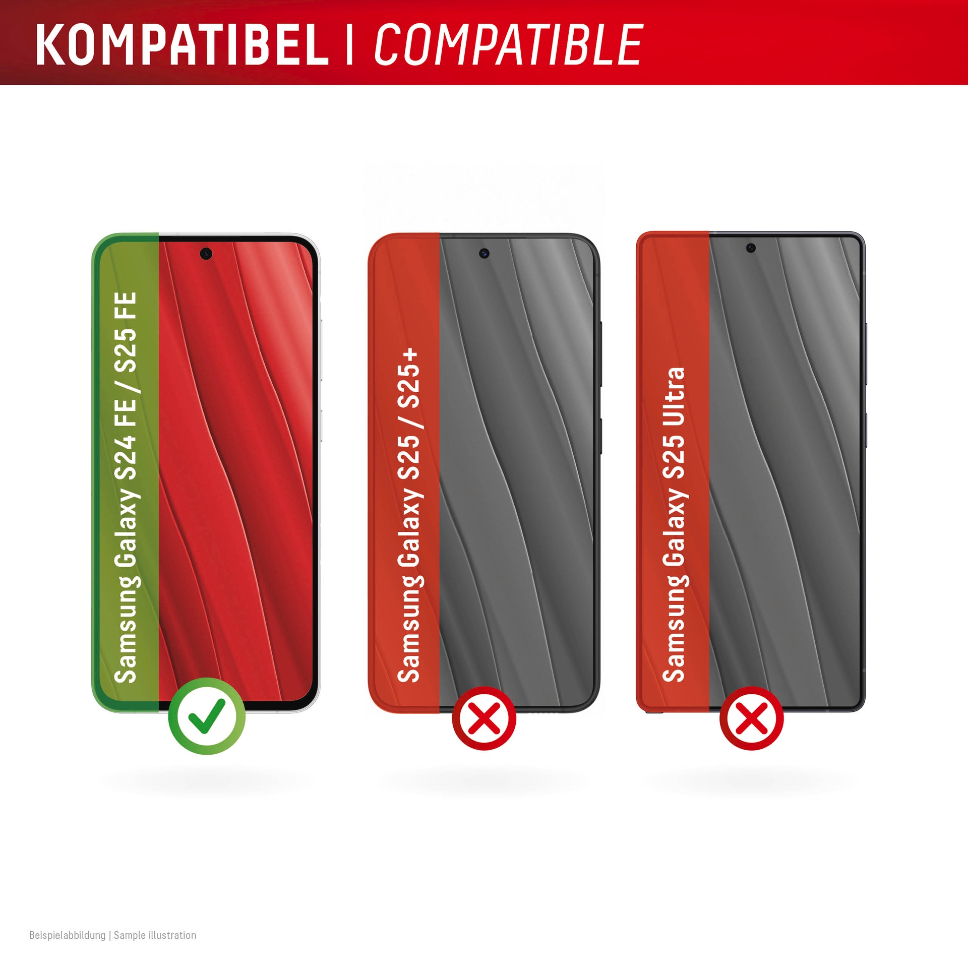 Displex Displayschutzglas »Smart Glass Screen Protector« für Samsung Galaxy S24 FE;Samsung Galaxy S25 FE Displayschutzfolie, Schutzfolie, Bildschirmschutz, kratz- & stossfest