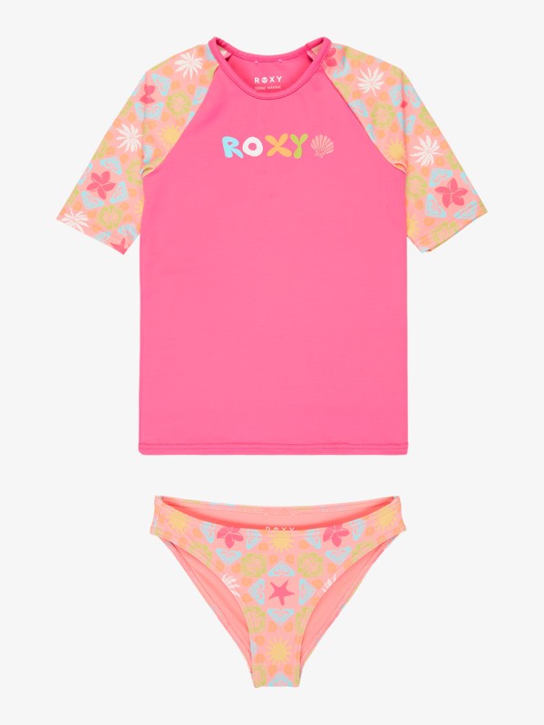 Check Ensemble lycra à manches courtes Rose Fille 2-7 ans