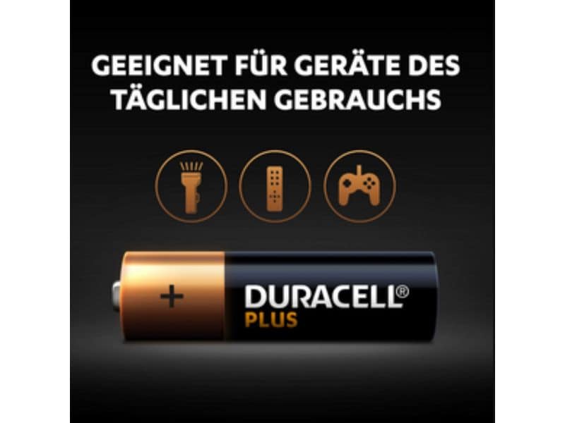 Duracell Batterie Plus Power AA , 4 Stück AA/LR6, 4 Stück