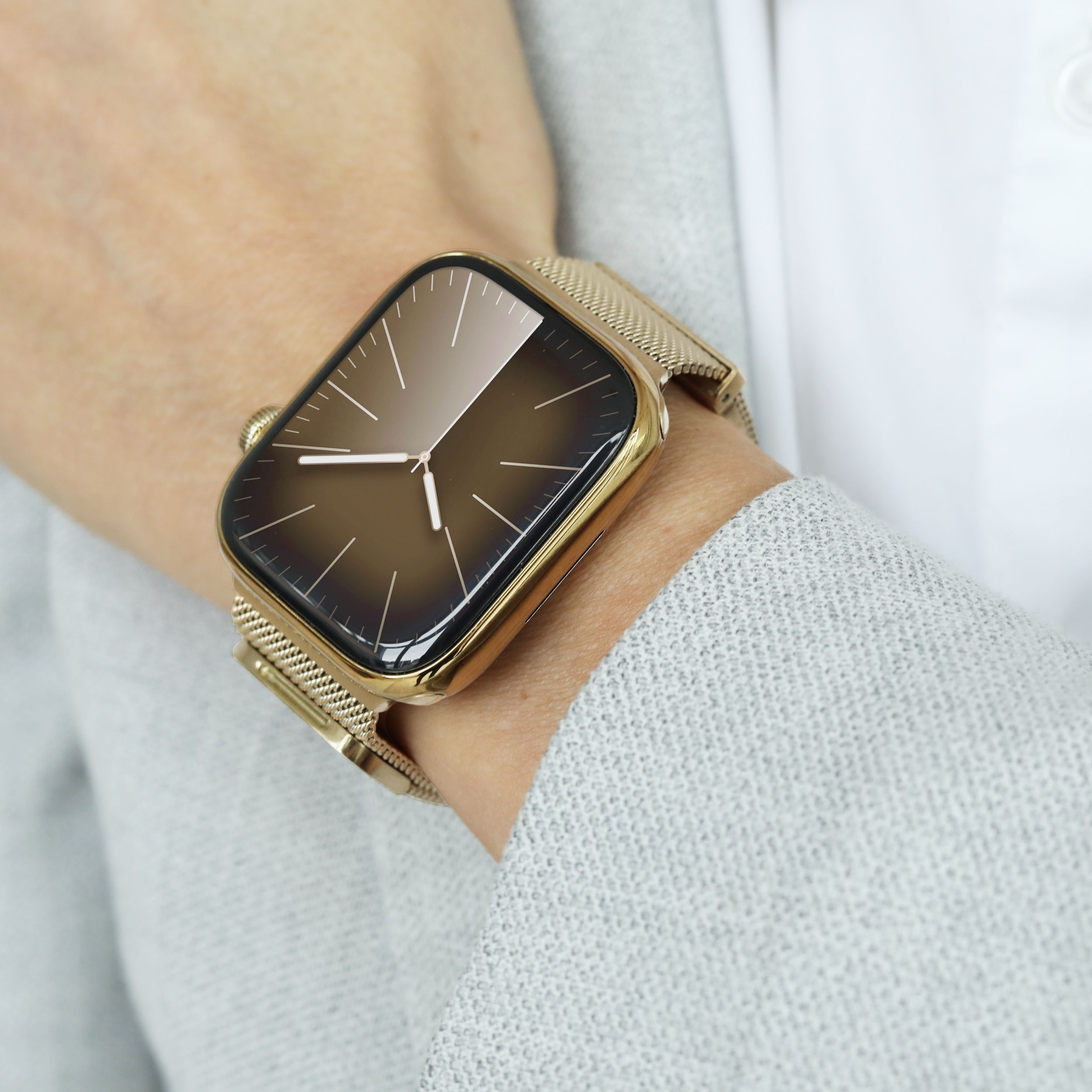 Milanese Loop 2 Apple Watch (42/41/40/38 mm) Edelstahl Armband (AWS00125) (Gelenkumfang: 130-200mm) - Gold