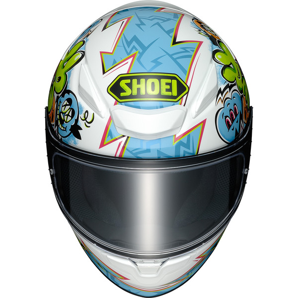 Shoei - Casque NXR2 Mural TC-10 / Blanc / Bleu Clair / Vert