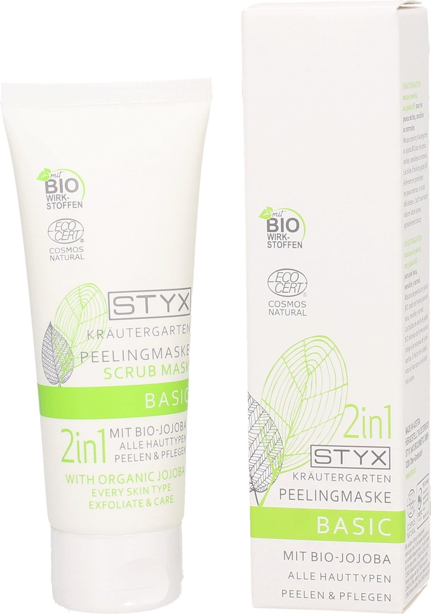 STYX  Kräutergarten 2in1 Peelingmaske mit Bio-Jojoba, 70 ml