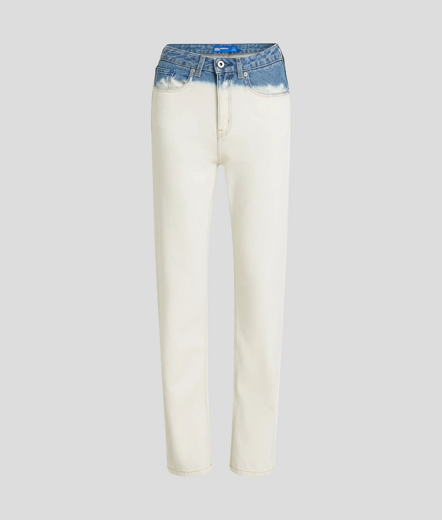 JEAN DROIT OMBRÉ À TAILLE HAUTE - Bleu Ombre