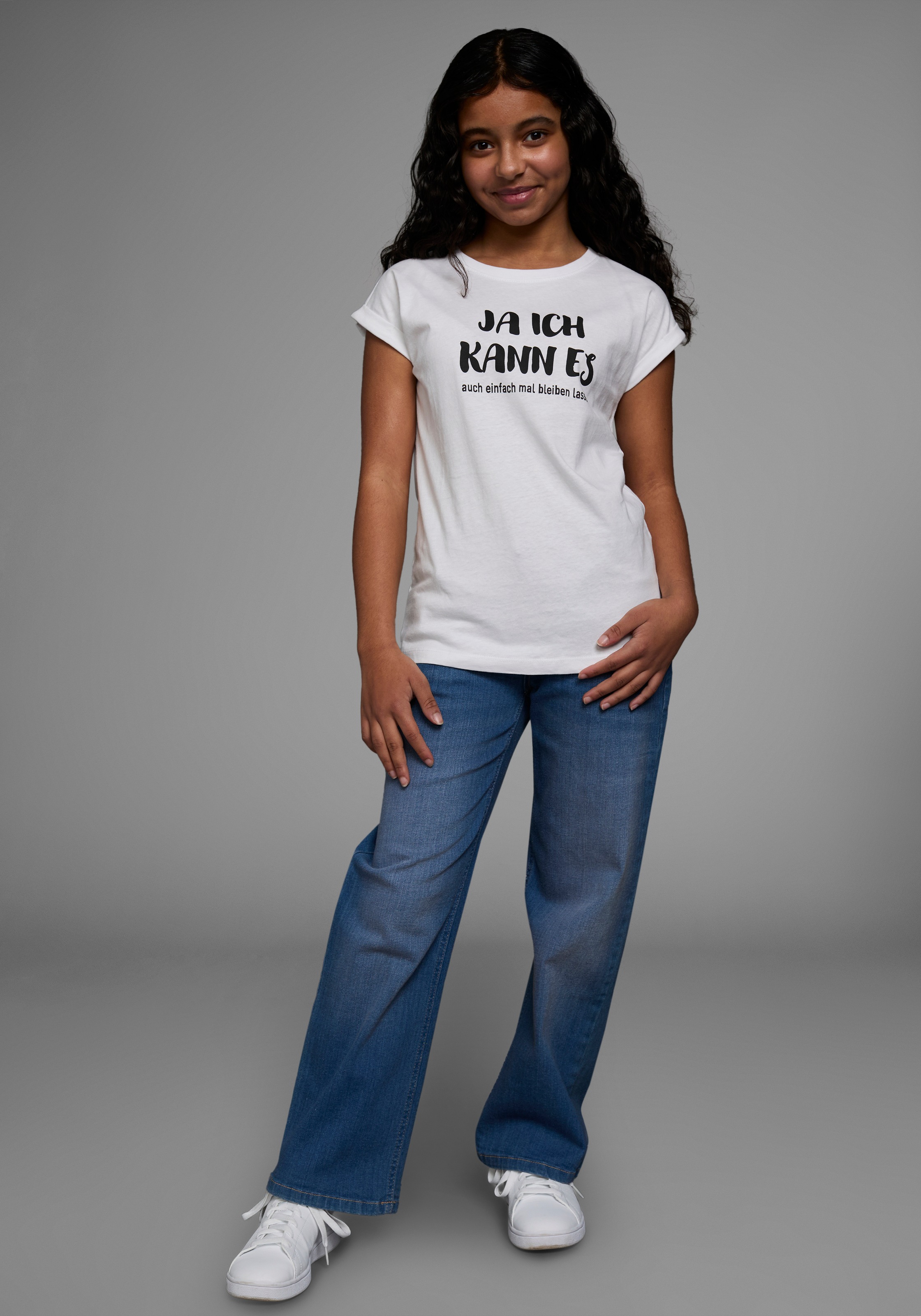 KIDSWORLD T-Shirt »Ja ich kann es ...«, Kurzarm,  bequeme Passform,  mit coolen Statements