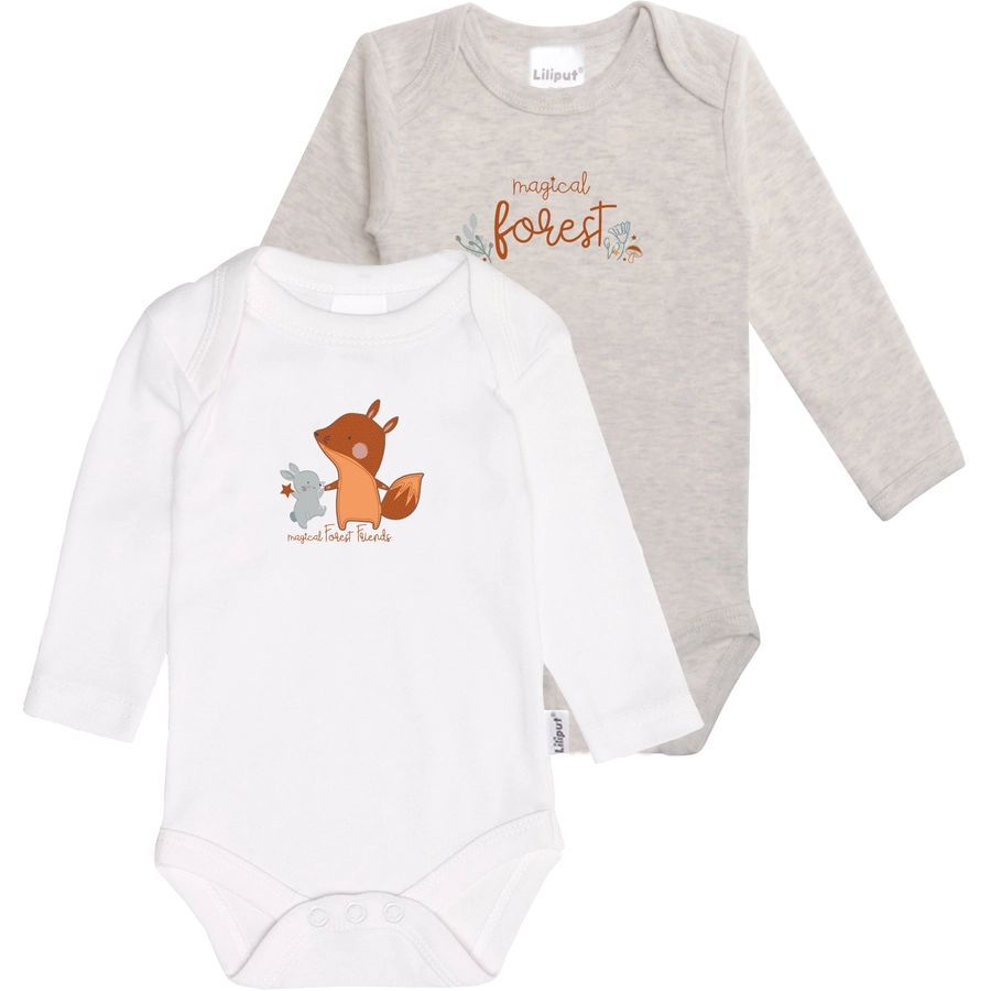 Liliput Langarmbody (Set, 2-tlg.) grau-weiss