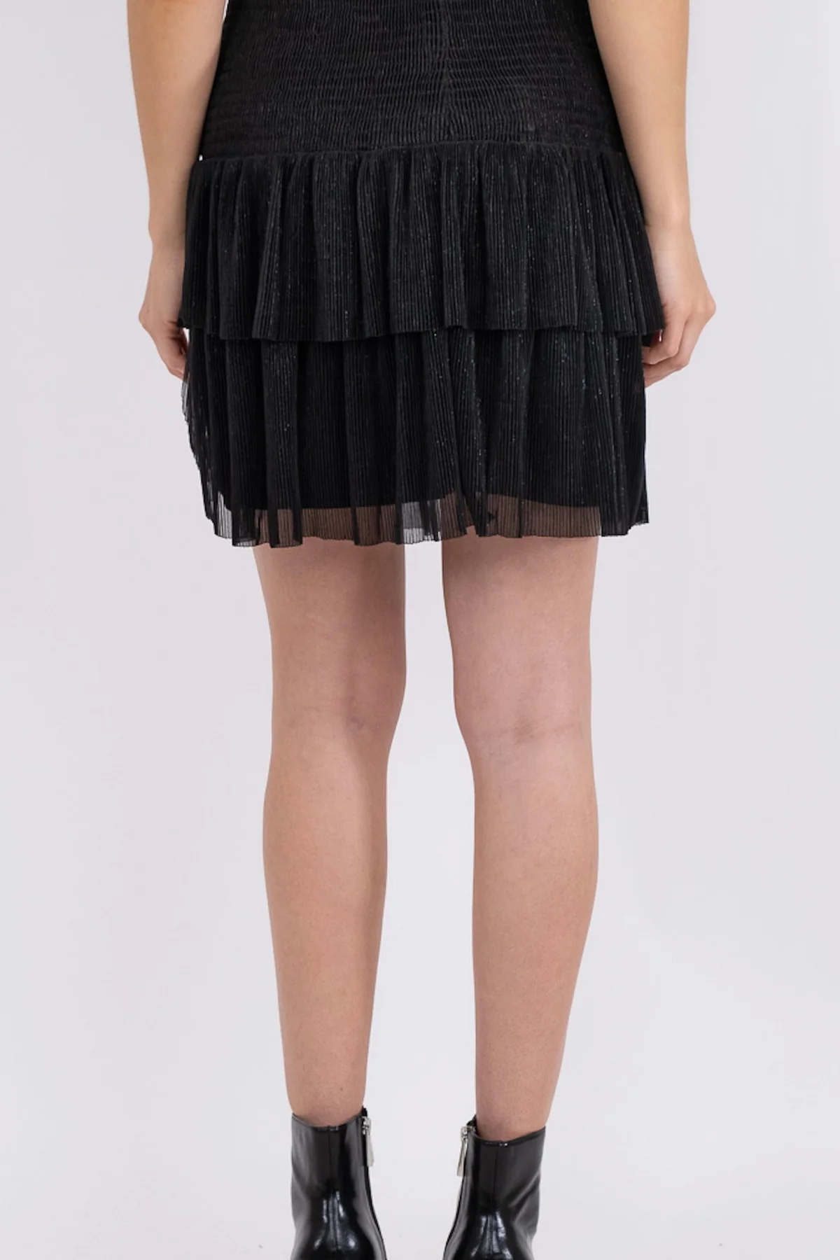 Neo Noir Carin Glitz Skirt black