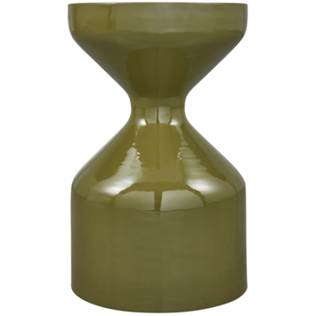 WOOOD bijzettafel Floyd groen metaal ø 30 cm