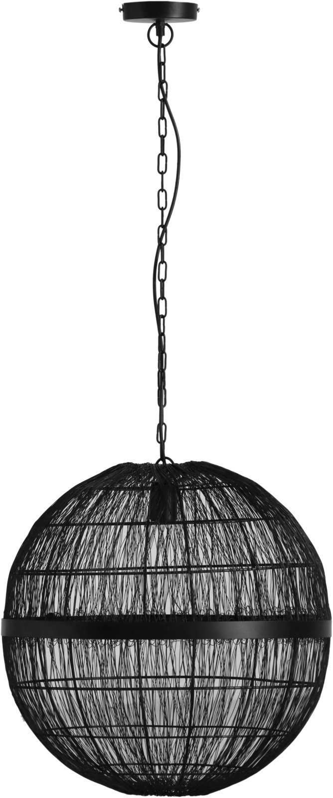 Hängeleuchte - schwarz - Metallgeflecht - Ø 50 cm