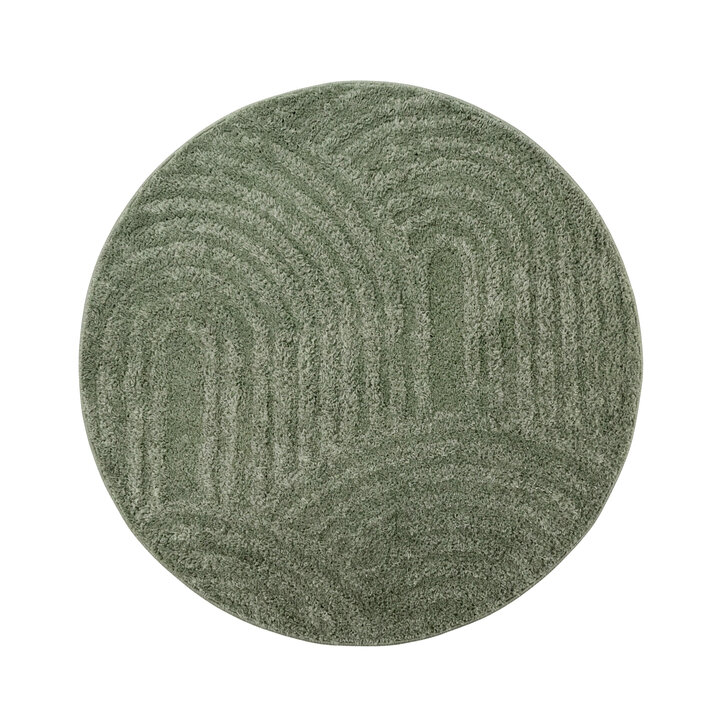 Rond Scandinavisch vloerkleed - Lova Arches Groen