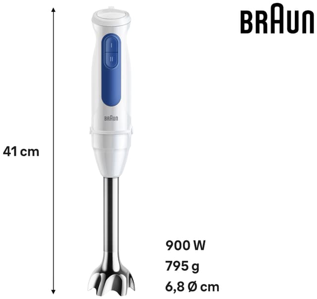 Braun MultiQuick 3 håndmikser MQ30.202.MWH (hvid/blå)