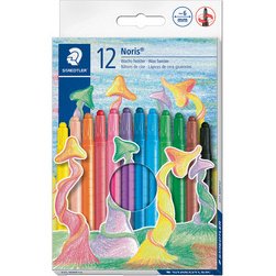 Crayon en cire Noris, étui plastique de 12