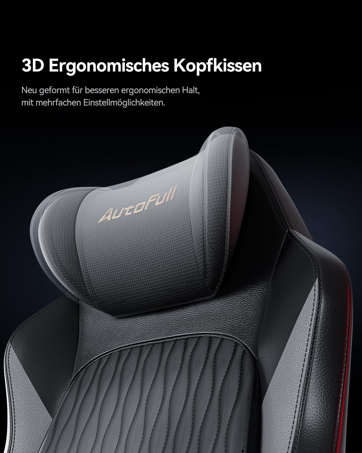 AutoFull M6 Pro 2.0 Gaming Stuhl | Weltweit erster Gaming Chair mit Belüftung & Heizung, 6D-Armlehnen, Dynamischer Lendenstütze & Fußstütze | Playseat für Gaming & Büro (Schwarz)