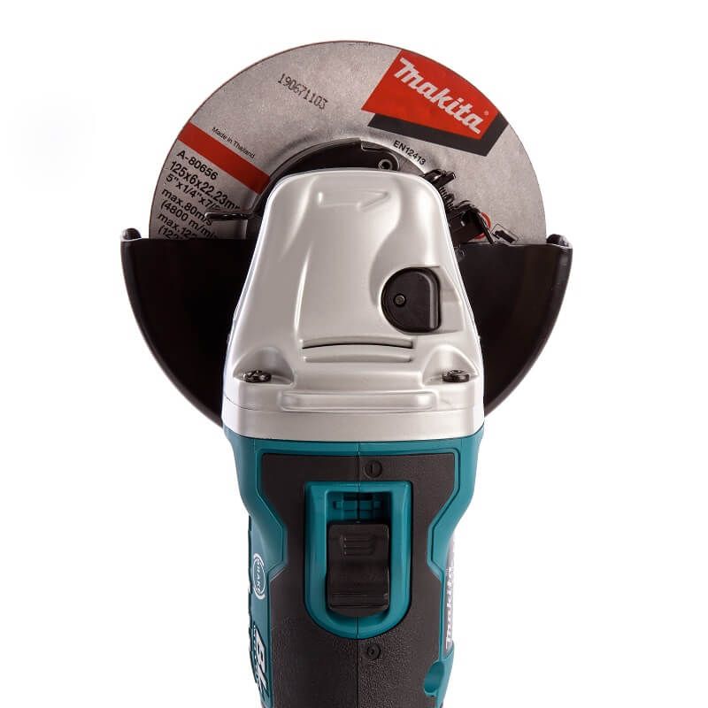 Makita DGA513RMJ 18V Li-ion accu haakse slijper set (2x4.0Ah) accu in Mbox - 125mm - koolborstelloos