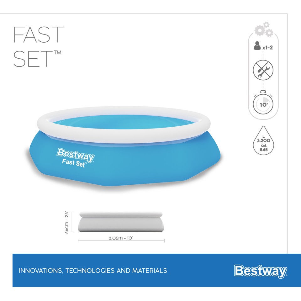 Bestway - Fast Set Pool Set 3.05m x 66cm med Filter pumpe (57458)