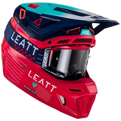 Casque cross Leatt 8.5 V23 AVEC MASQUE 2024 - Rouge / Noir