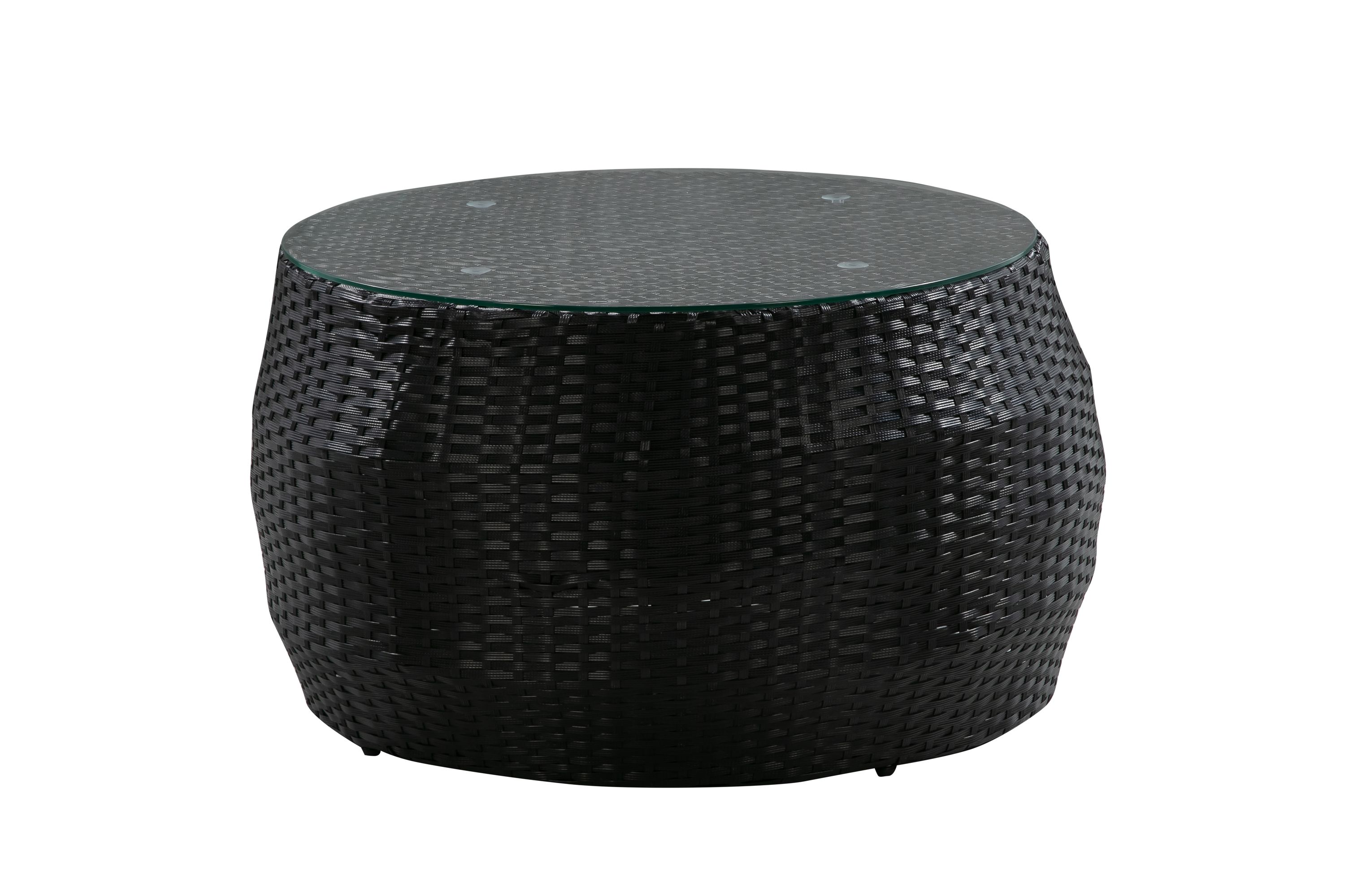 Rattanlounge SEASIDE schwarz/weiss