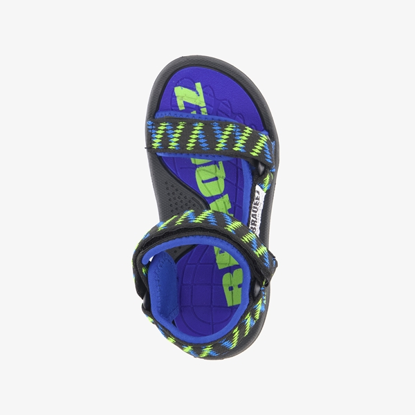 Braqeez jongens sandalen blauw met gele details