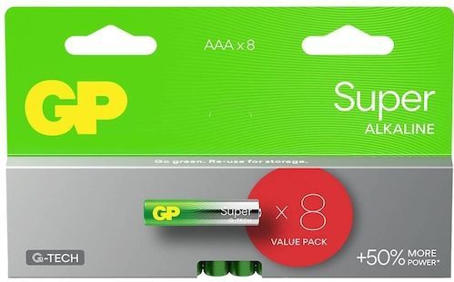 GP - Super Alkaline - AAA Batterijen - 1,5V - 8 Stuks