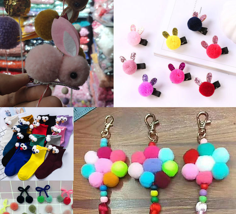 (500-tlg. Set) DIY Bastel Kit mit PomPom's / Wackelaugen / Pfeifenreiniger - Bunt
