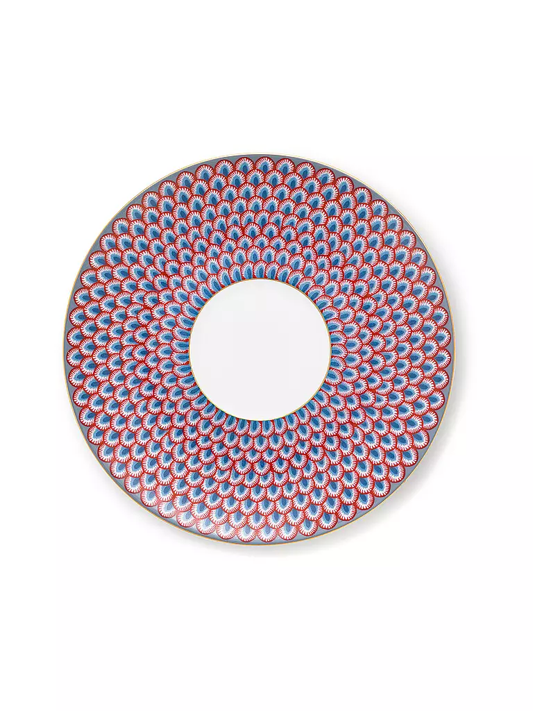 PIP STUDIO Cappuccinotasse mit Untertasse 280ml FLOWER FESTIVAL Light Blue hellblau
