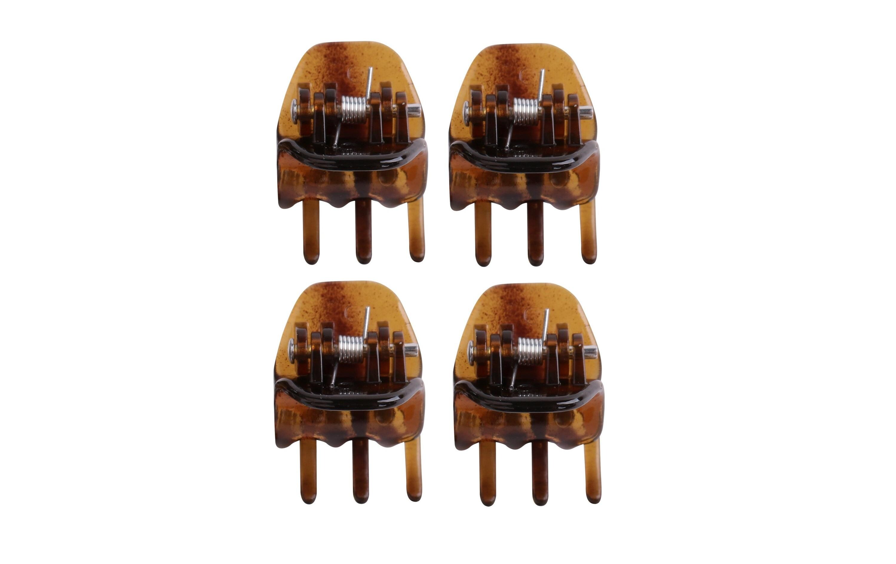 Haarklemme klein Havanna 4 StückStilvolle Clips für jeden Look