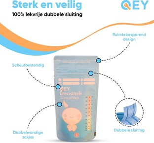 Qey Moedermelk Bewaarzakjes 120ST