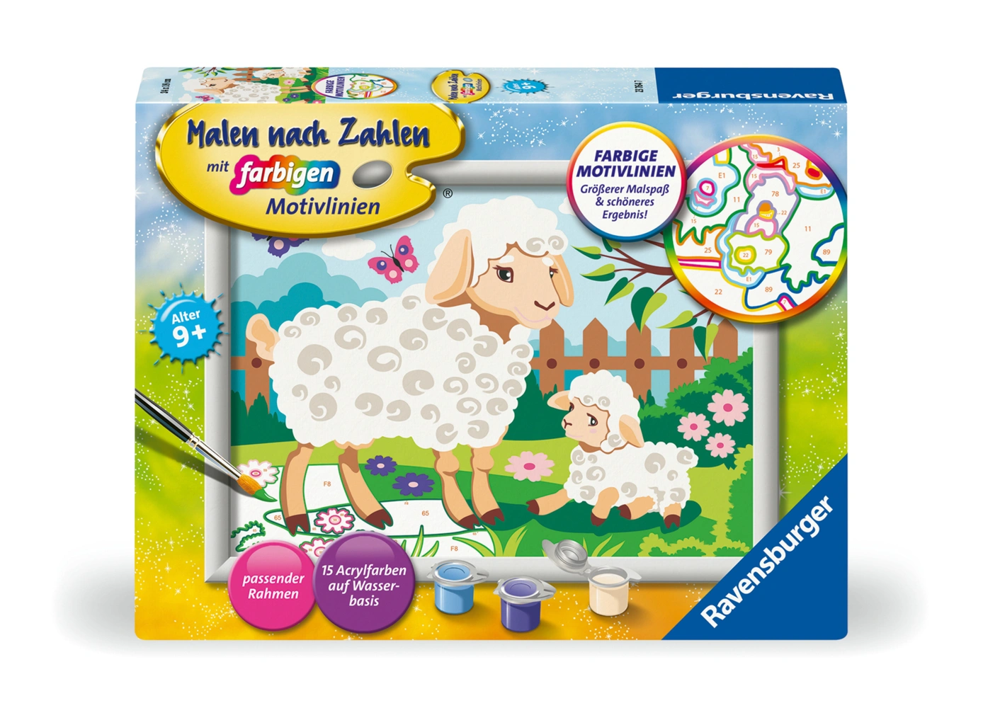 Malen nach Zahlen SCHAF MIT LÄMMCHEN