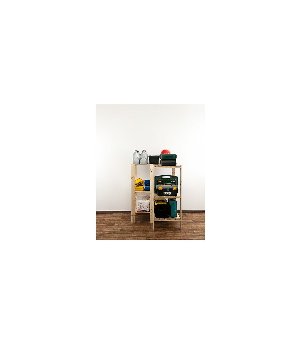 PROREGAL Hoekplank Woodland HxBxD 115 x 85 x 50 cm Plankbelasting 120 kg 3 planken Dennenhout Naturel