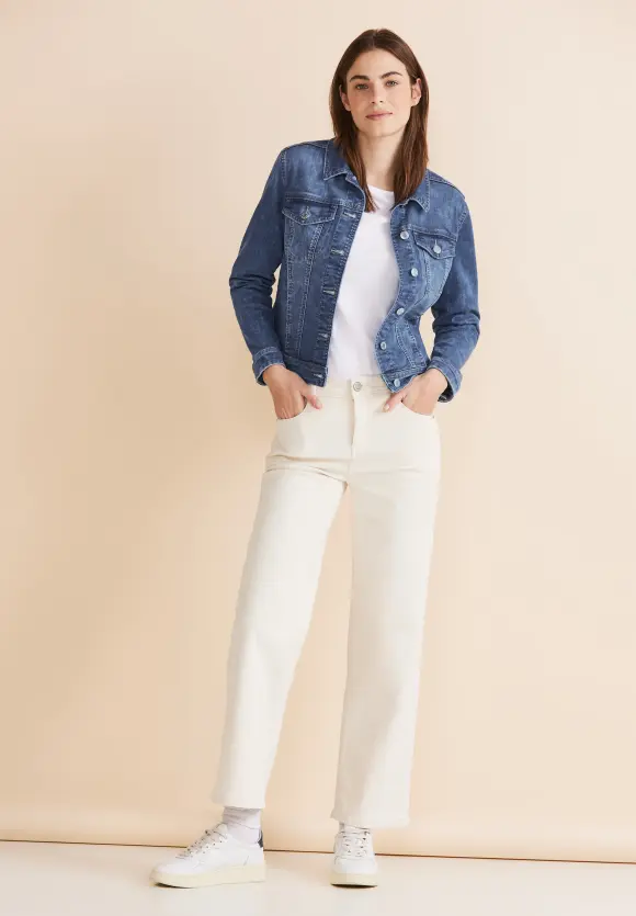 Indigo Jeansjacke - indigo random wash
