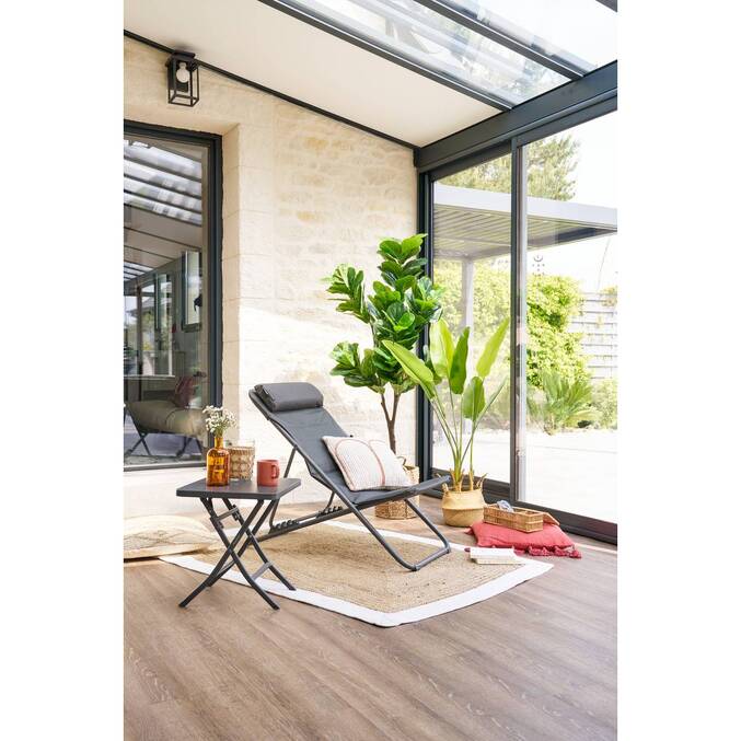 Chilienne de jardin pliante JUBBA Anthracite & Graphite