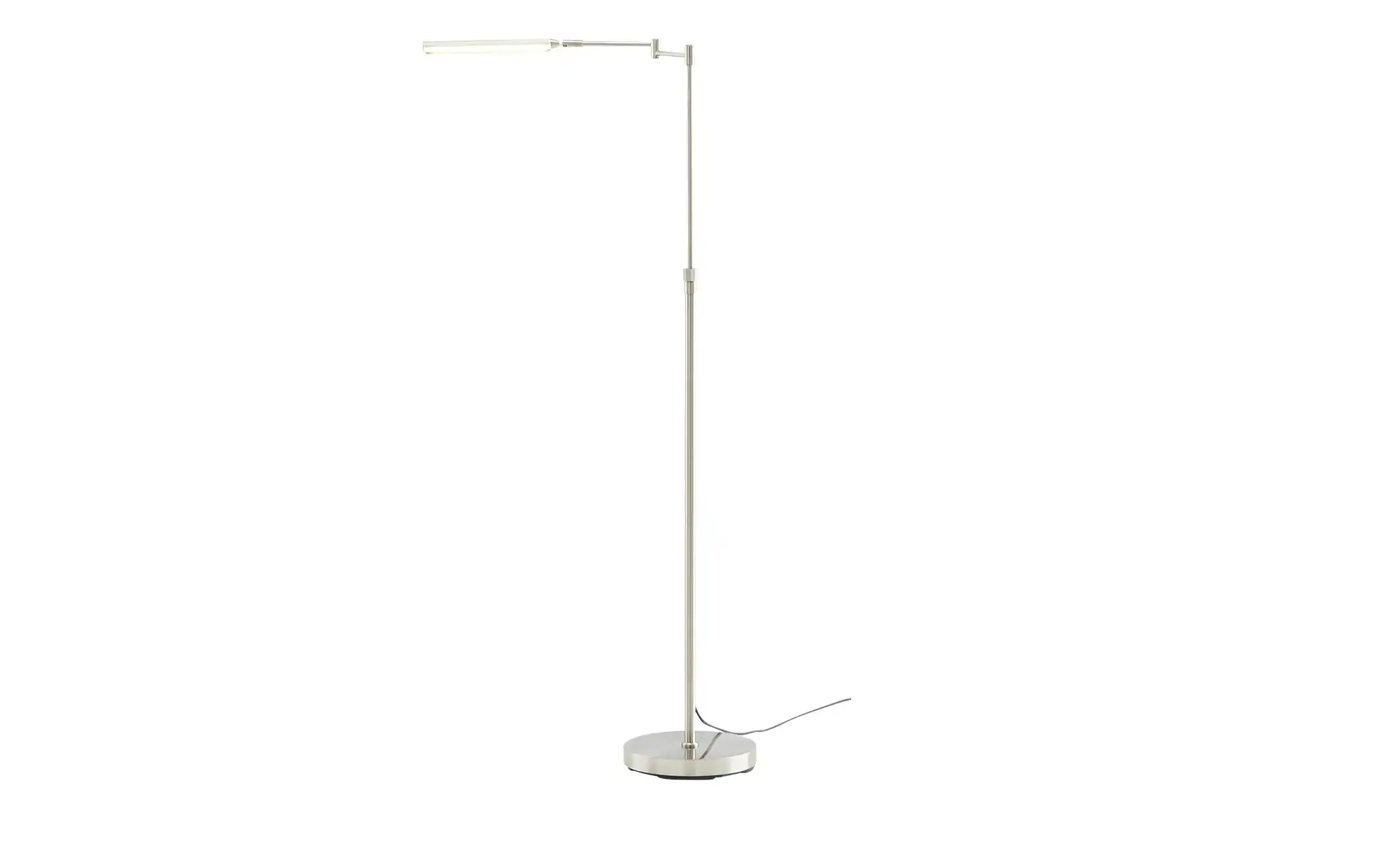 Fischer-Honsel LED-Stehleuchte Nickel matt höhenverstellbar