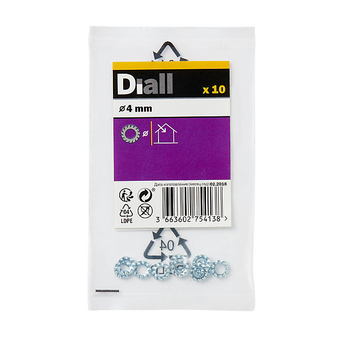 Rondelles dentelée en acier au carbone ø 4mm - 10 pièces