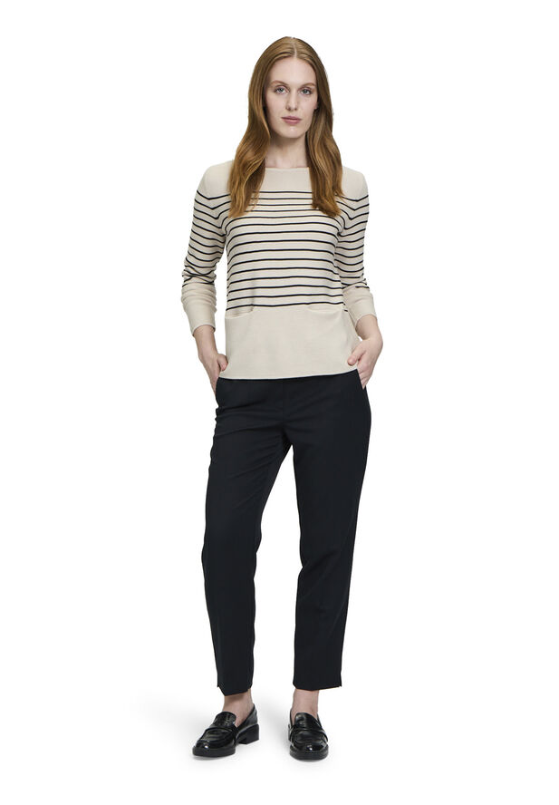 Betty Barclay Strickpullover Ku Patch beige/black