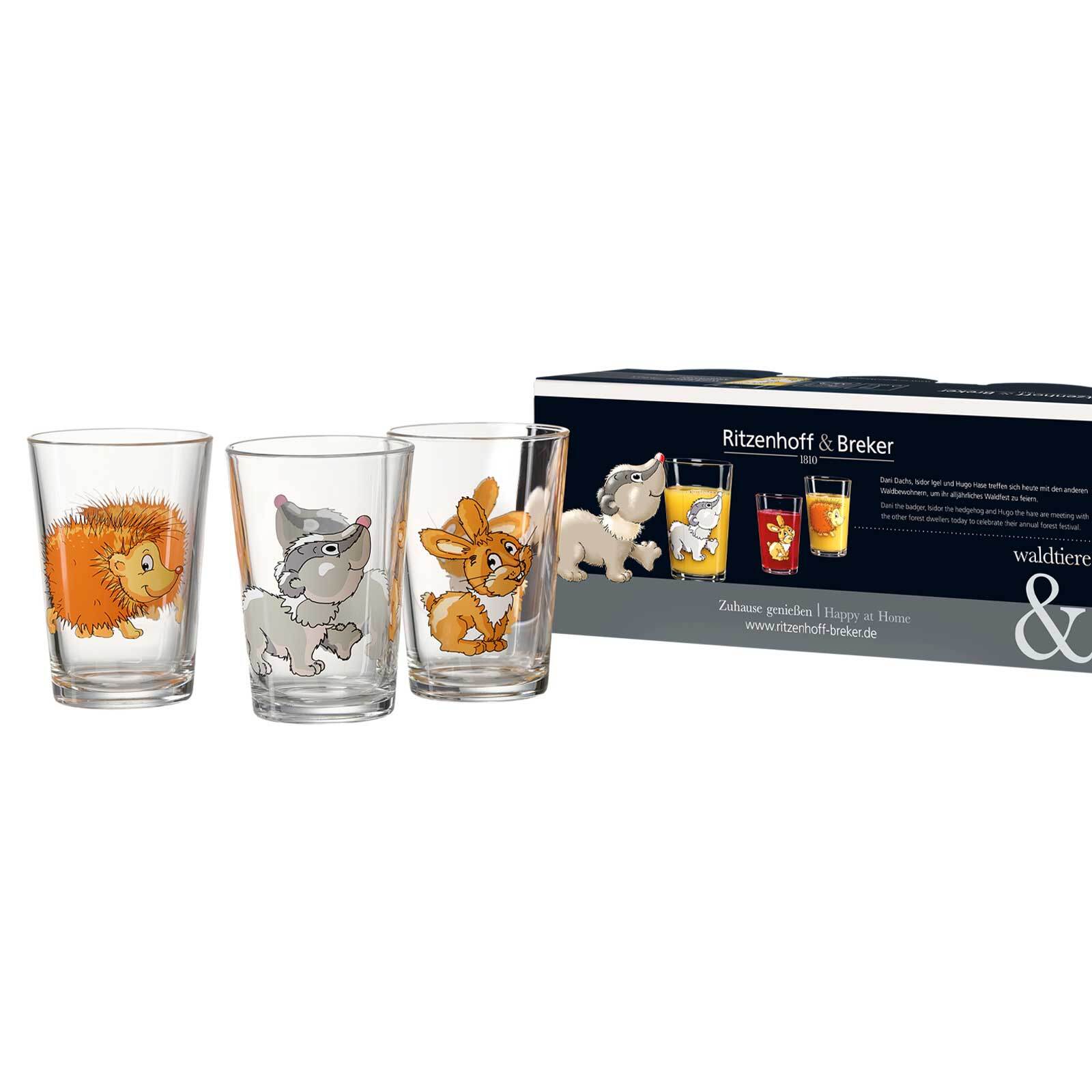 Ritzenhoff & Breker Kindergläser Tiere 205 ml 9er Set