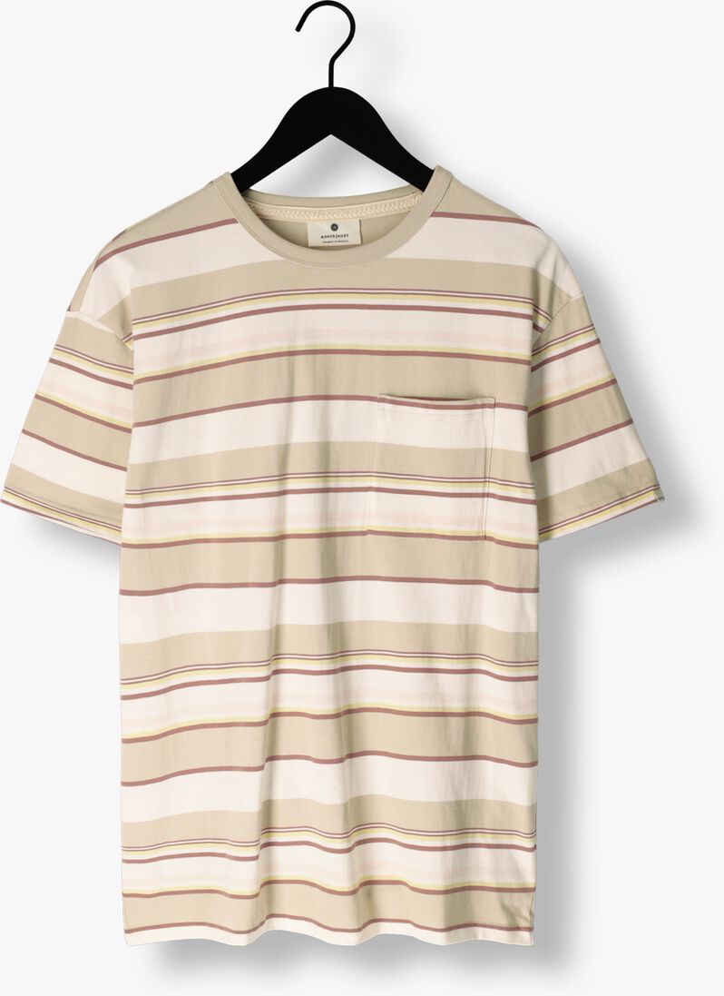 ANERKJENDT beige anerkjendt t-shirt akkikki s/s stripe tee