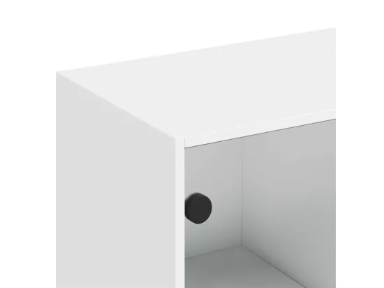 Bibliothèque avec portes blanc 136x37x142 cm bois d'ingénierie
